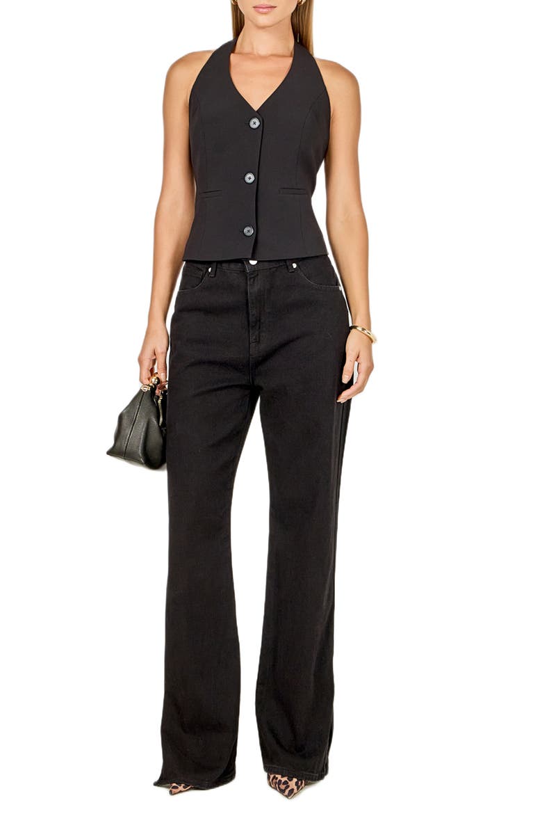 Halter Vest, Alternate, color, BLACK