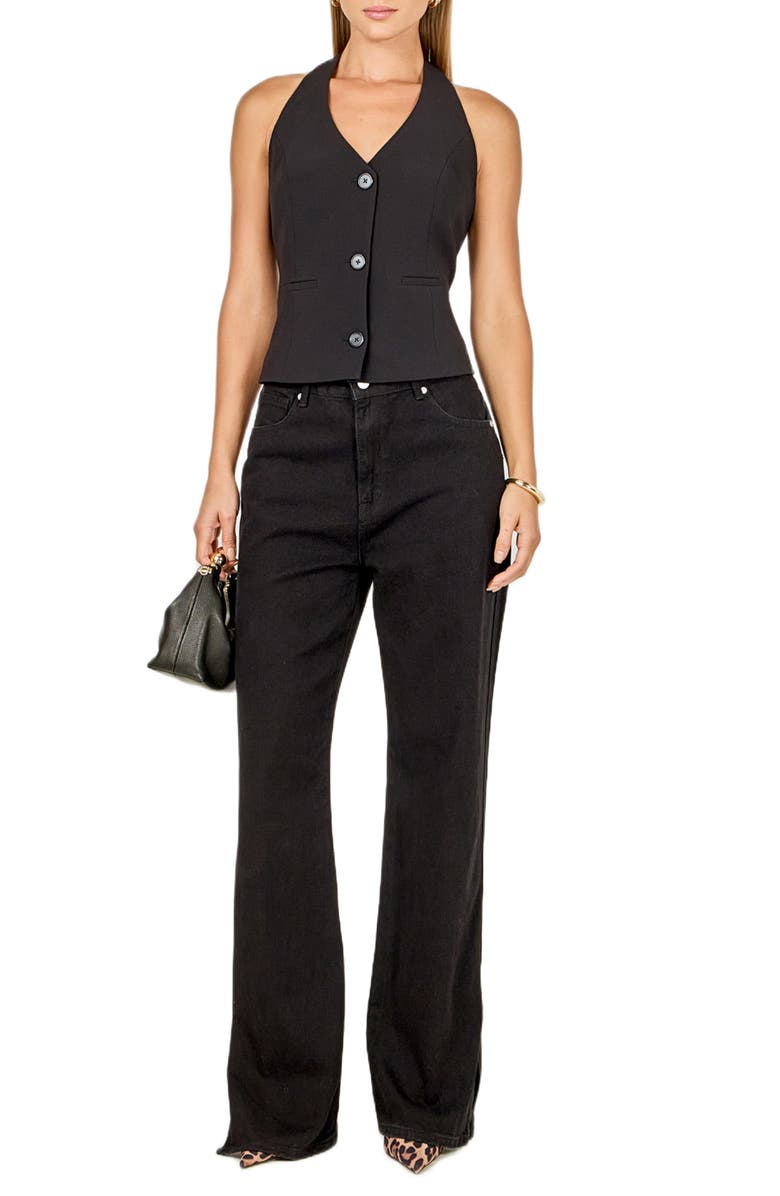 Endless Rose Halter Vest, Alternate, color, Black