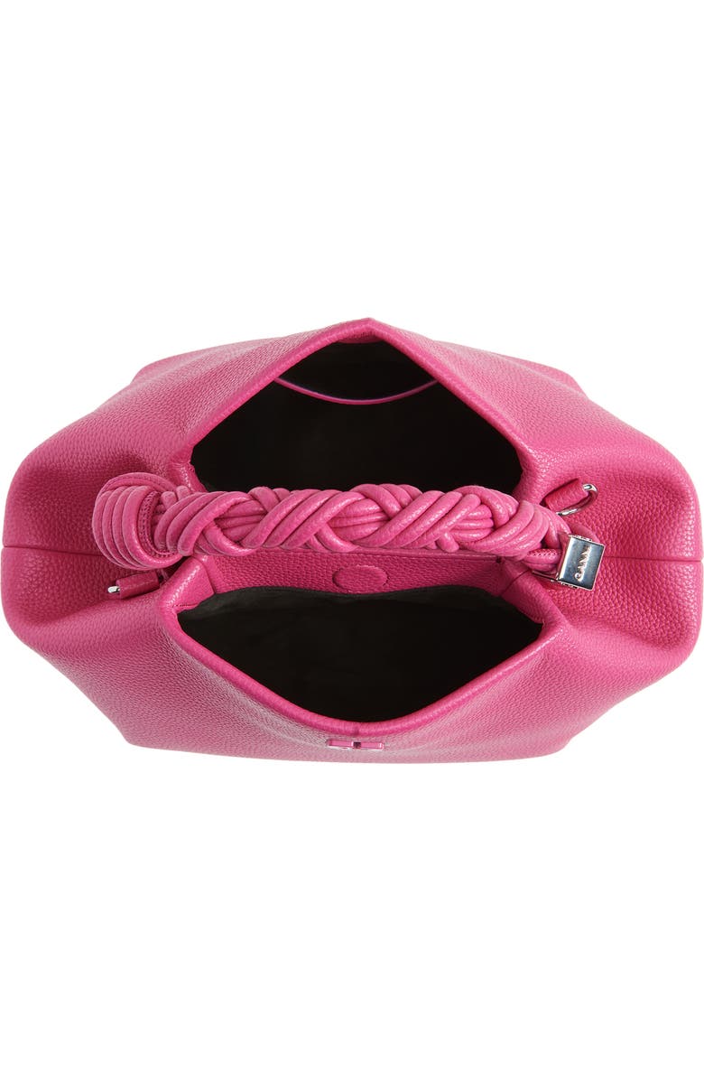 Ganni Small Bou Grained Faux Leather Top Handle Bag, Alternate, color, Cabaret