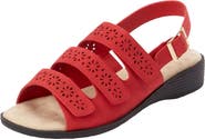 Comfortview The Sutton Suede Like Adjustable Sandal