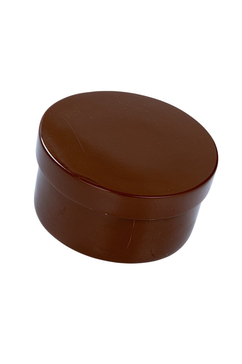Round Lacquered Container with Lid, Main, color, Brown