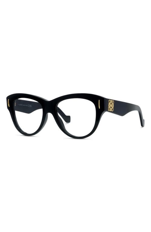 Loewe Anagram 52mm Round Optical Glasses In Brown