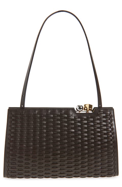 Le Salon Woven Leather Shoulder Bag