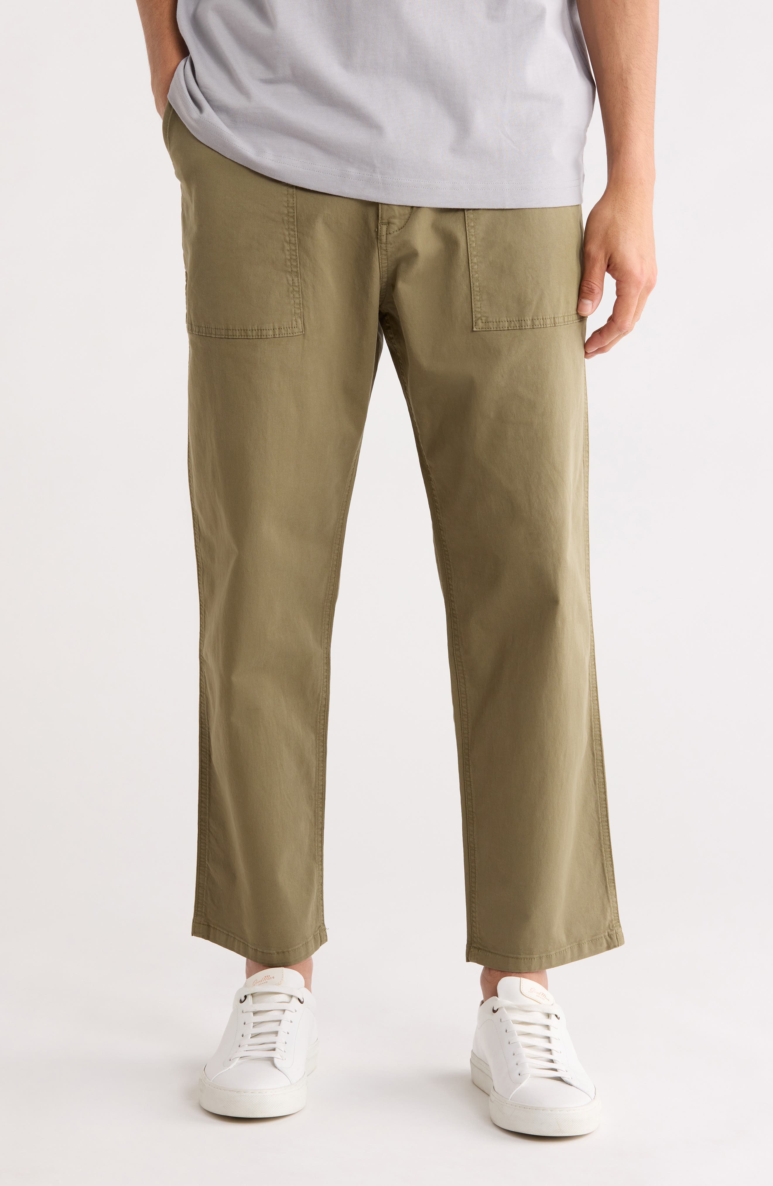 HUGO Giore Straight Leg Stretch Cotton Trousers