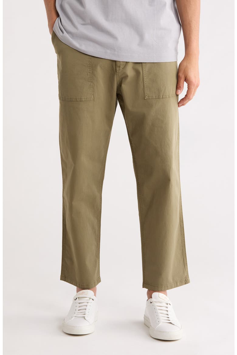 Giore Straight Leg Stretch Cotton Trousers, Main, color, OPEN GREEN
