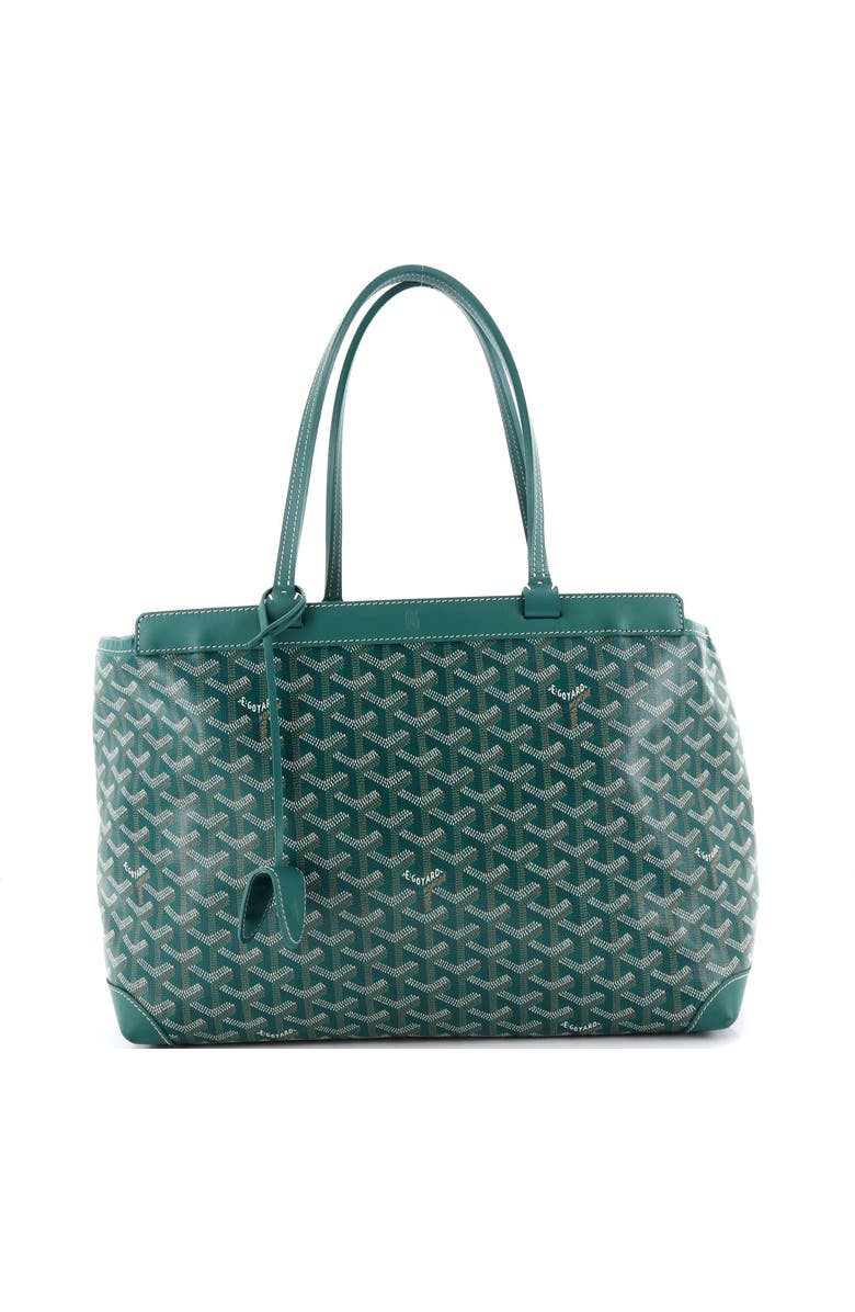 Pre-Owned Goyard Bellechasse Bag Coated Canvas PM, Main, color, Green