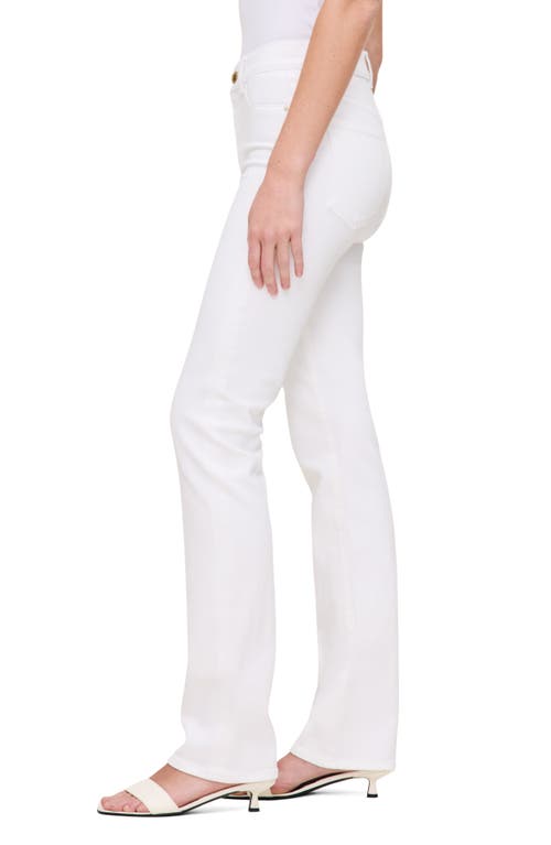 Shop Dl1961 Halle Straight Leg High Rise Instasculpt Jeans In White Dl Airbrushed