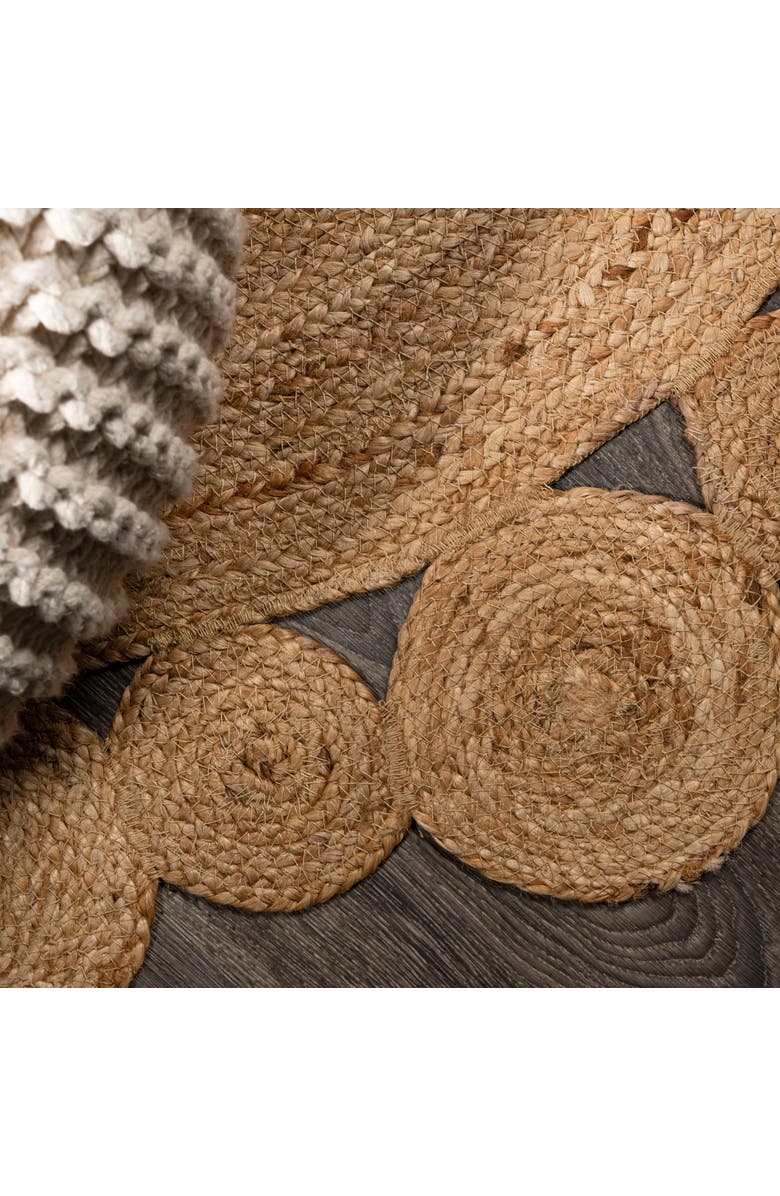 JONATHAN Y Eden Round Natural Jute hippie Circle Natural Round Area Rug, Alternate, color, Natural