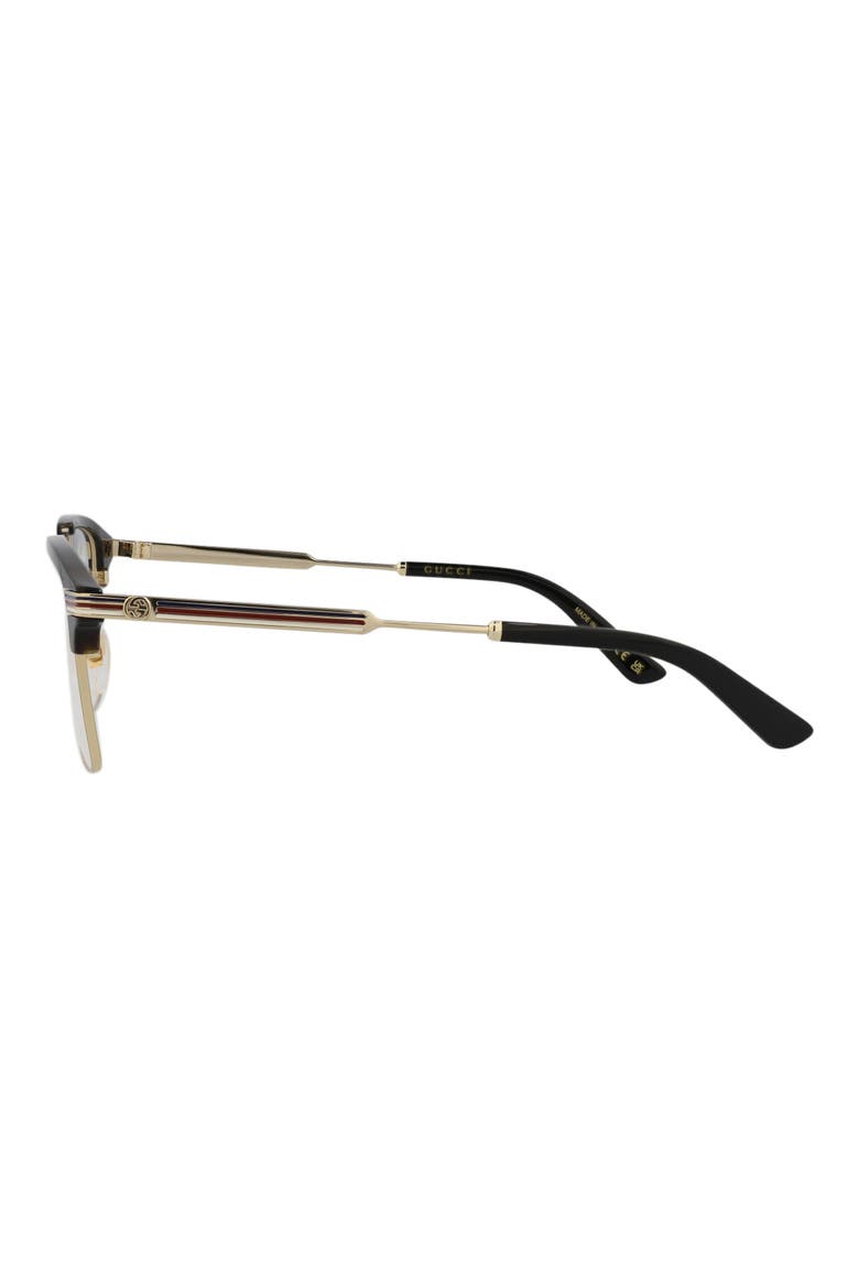 54mm Aviator Optical Glasses, Alternate, color, GOLD GOLD TRANSPARENT