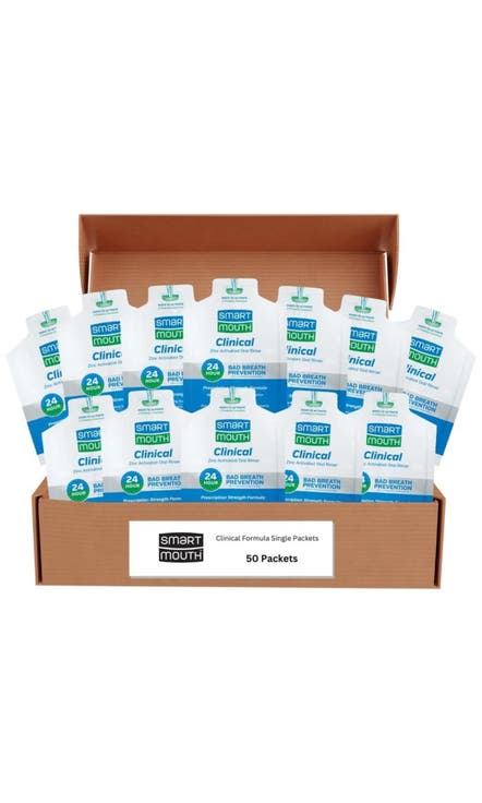 Clinical Zinc Activated Portable Single Pack Mouthwash 50 Count