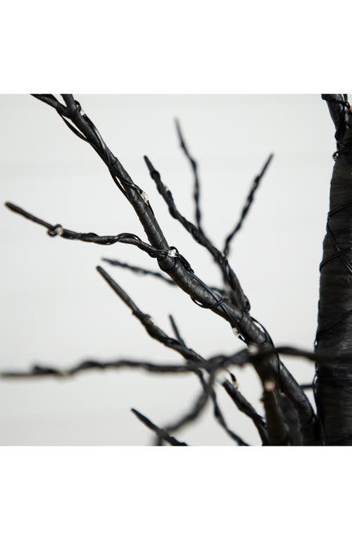 Nearly Natural 4ft Prelit Halloween Twig Tree In Black