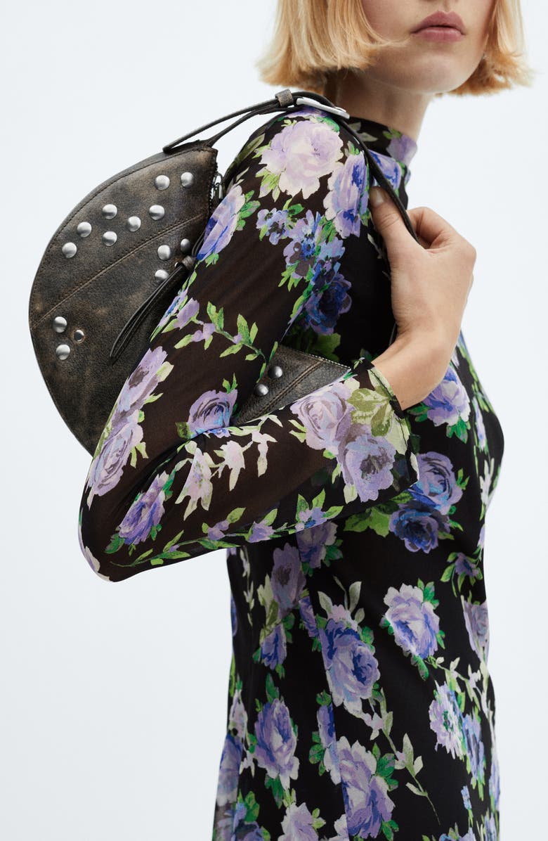 MANGO Salma Asymmetric Long Sleeve Dress, Alternate, color,