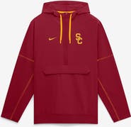 Nike Men's Nike Cardinal USC Trojans 2026 Sideline Anorak Half-Zip Hooded Jacket