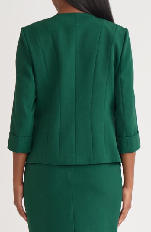 Kasper Princess Seam Jacket In Green
