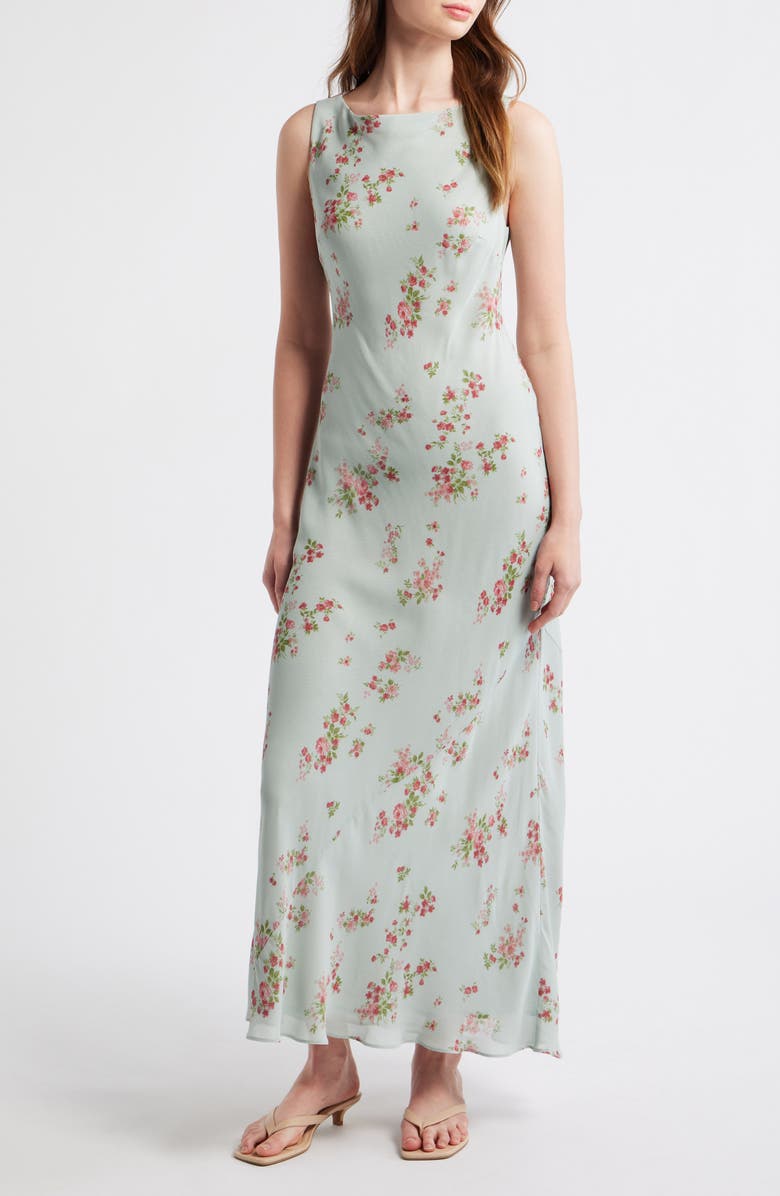 Reformation Prescott Floral Column Maxi Dress, Main, color, Dama