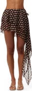 Naked Wardrobe Polka Dot Illusion Chiffon Miniskirt