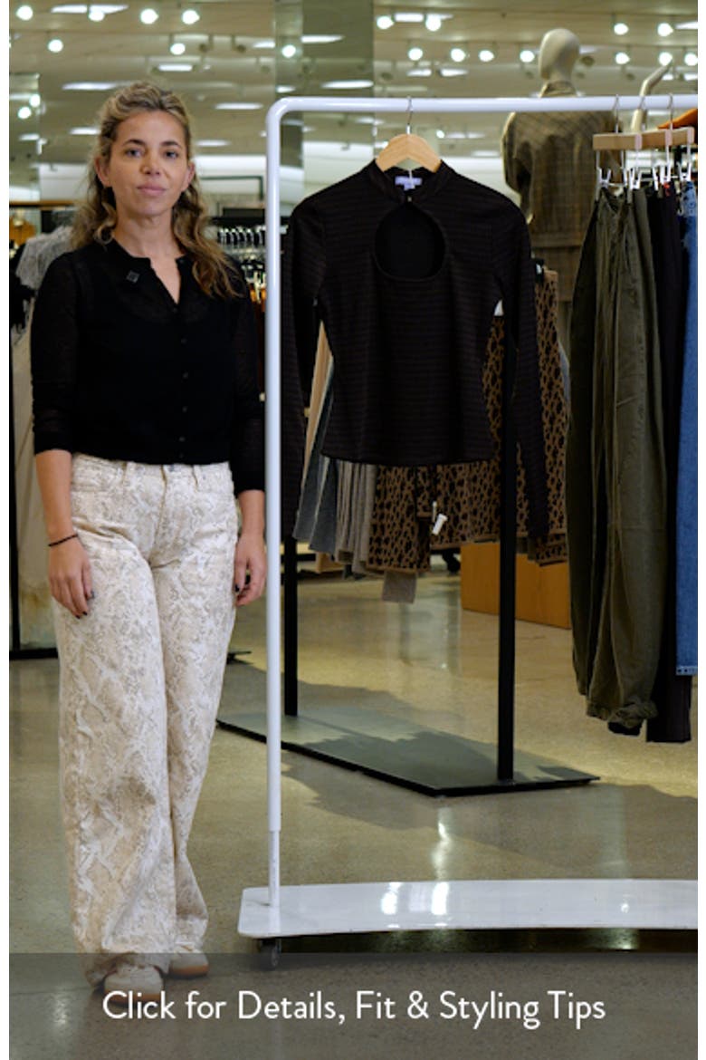 Keyhole Cutout Knit Top video