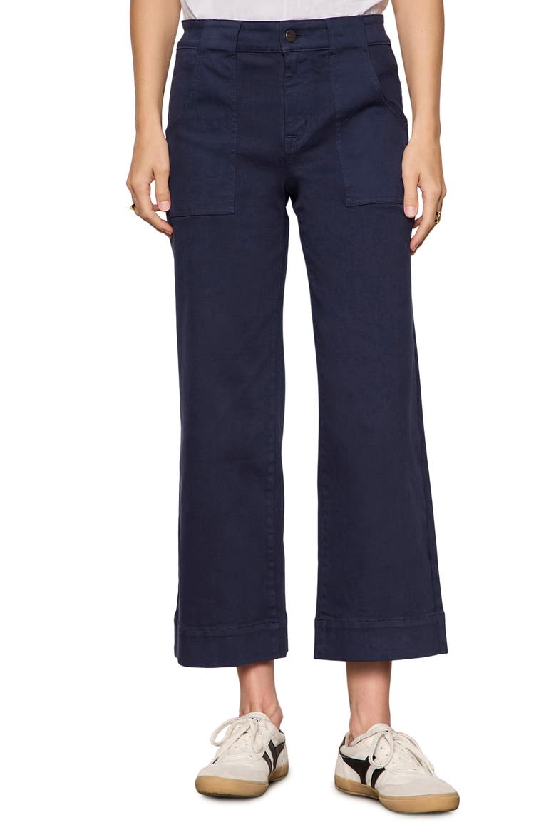Insider High Waist Cropped Straight Leg Jeans, Main, color, NAVY BLUE