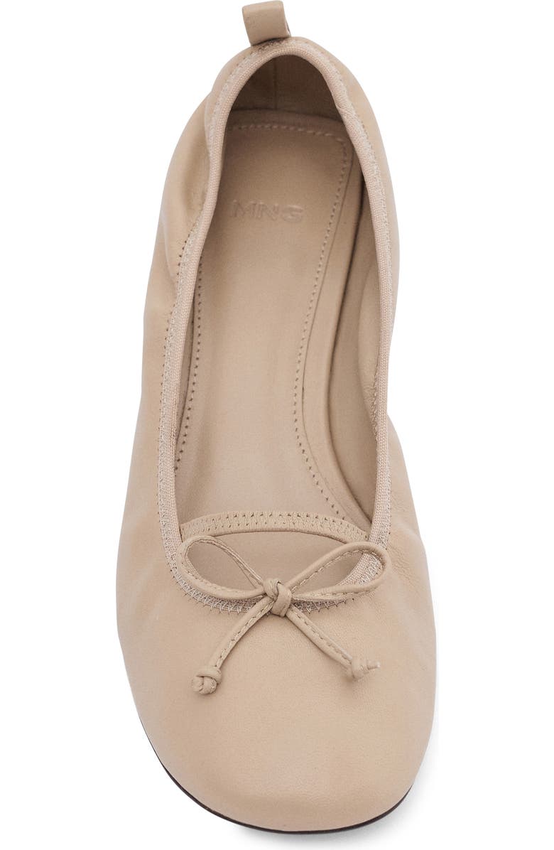 MANGO Mary Jane Ballerina Pump, Alternate, color, Beige