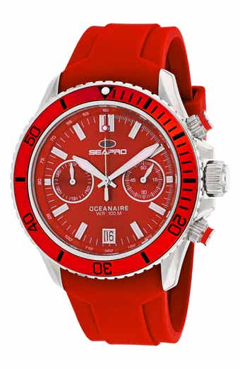 Oceanaire Chronograph Silicone Strap Watch