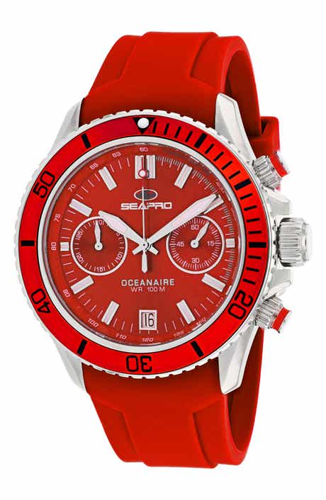 Oceanaire Chronograph Silicone Strap Watch