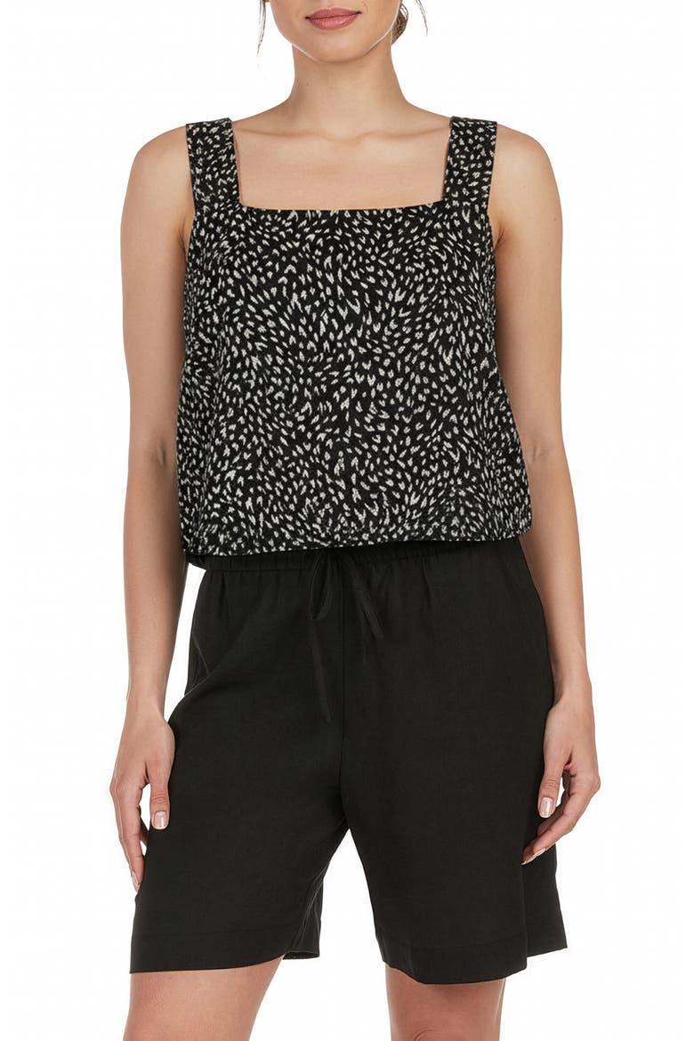 Back Button Square Neck Tank, Main, color, BLACK