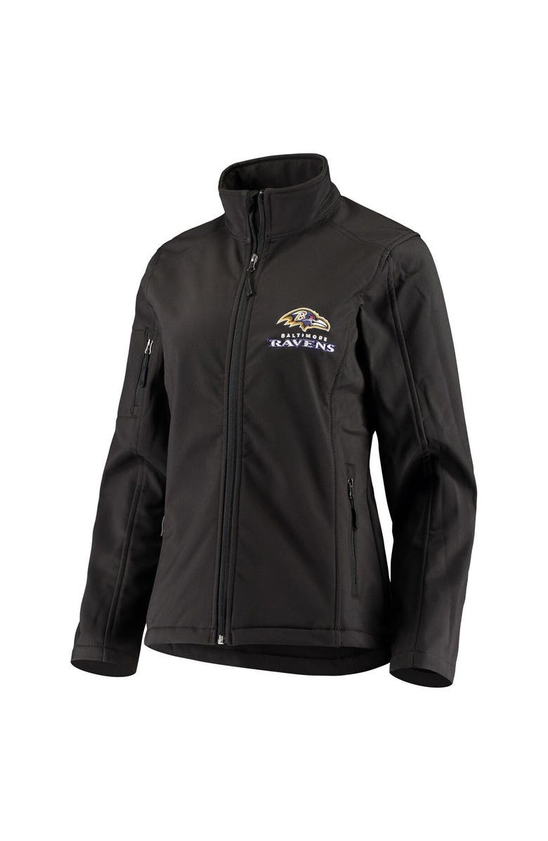 DUNBROOKE Women's Black Baltimore Ravens Full-Zip Sonoma Softshell Jacket, Alternate, color, 