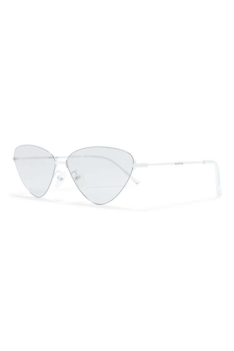 61mm Cat Eye Sunglasses, Alternate, color, WHITE WHITE GREY/MGY