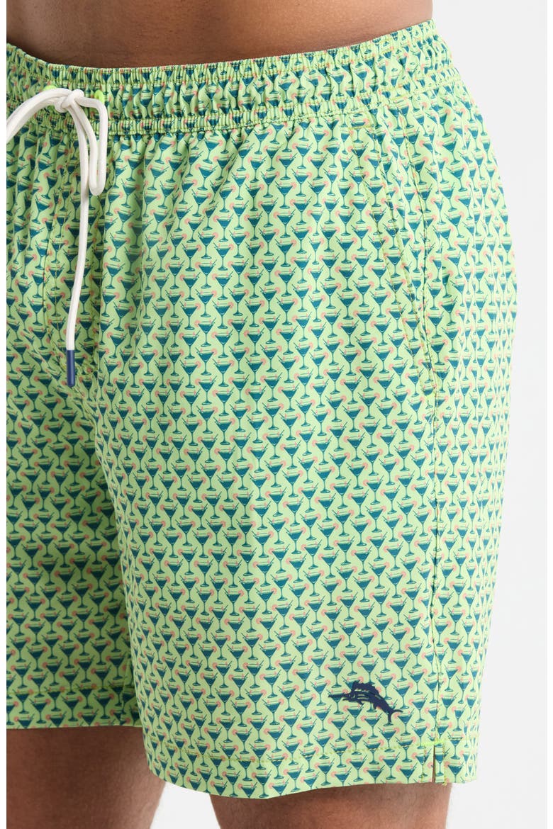Naples Teeny Martini Print Swim Trunks, Alternate, color, TEQUILA