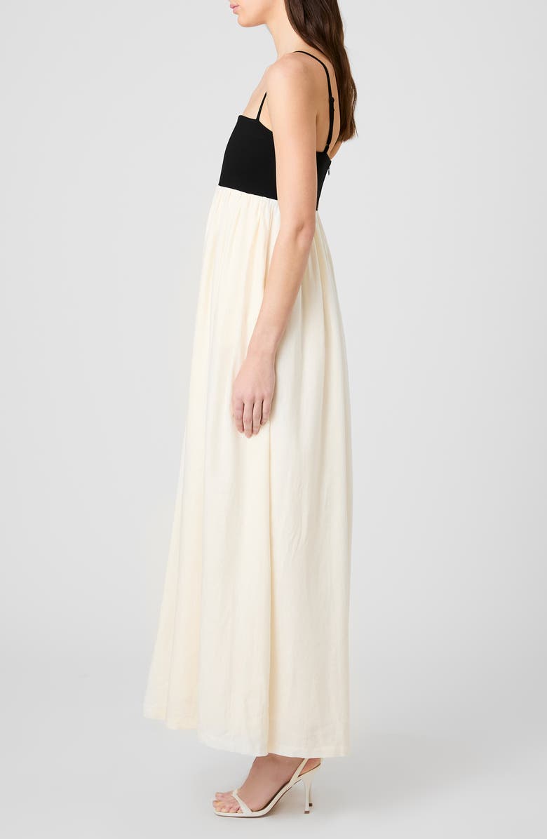 French Connection Phoebe Mixed Media Maxi Dress, Alternate, color, 
