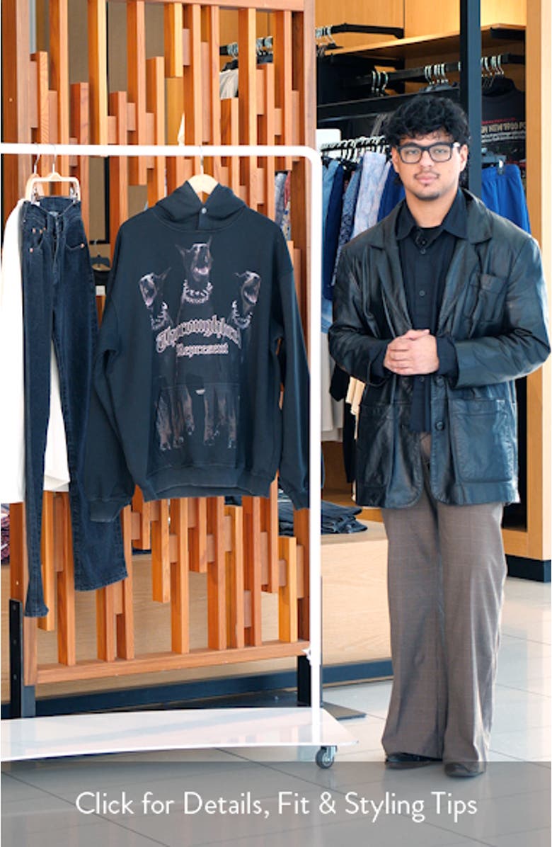 Thoroughbred Oversize Cotton Graphic Hoodie, sales video thumbnail