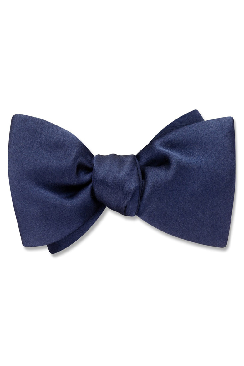 Navy Charmeuse Bow Tie, Main, color, Freestyle