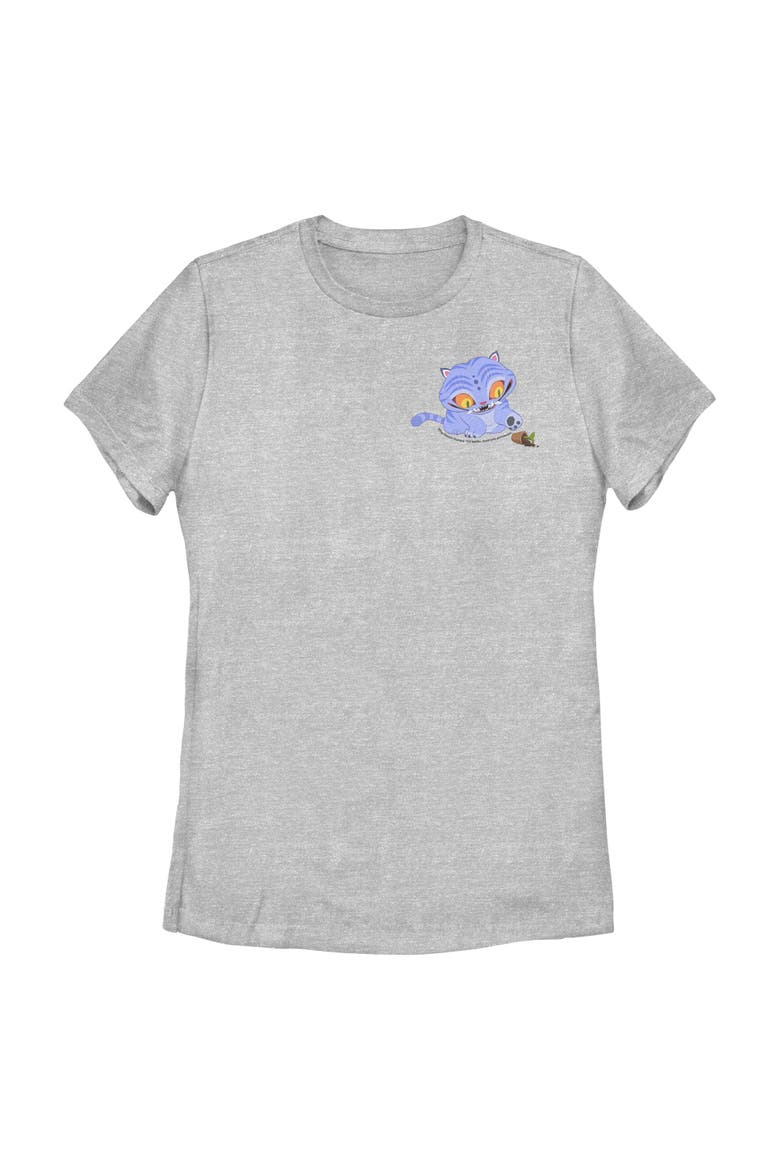 Women's KPop Demon Hunters Mischievous Derpy Pocket  Graphic T-Shirt, Main, color, Athletic Heather