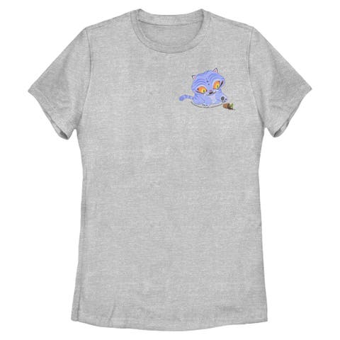 Women's KPop Demon Hunters Mischievous Derpy Pocket  Graphic T-Shirt