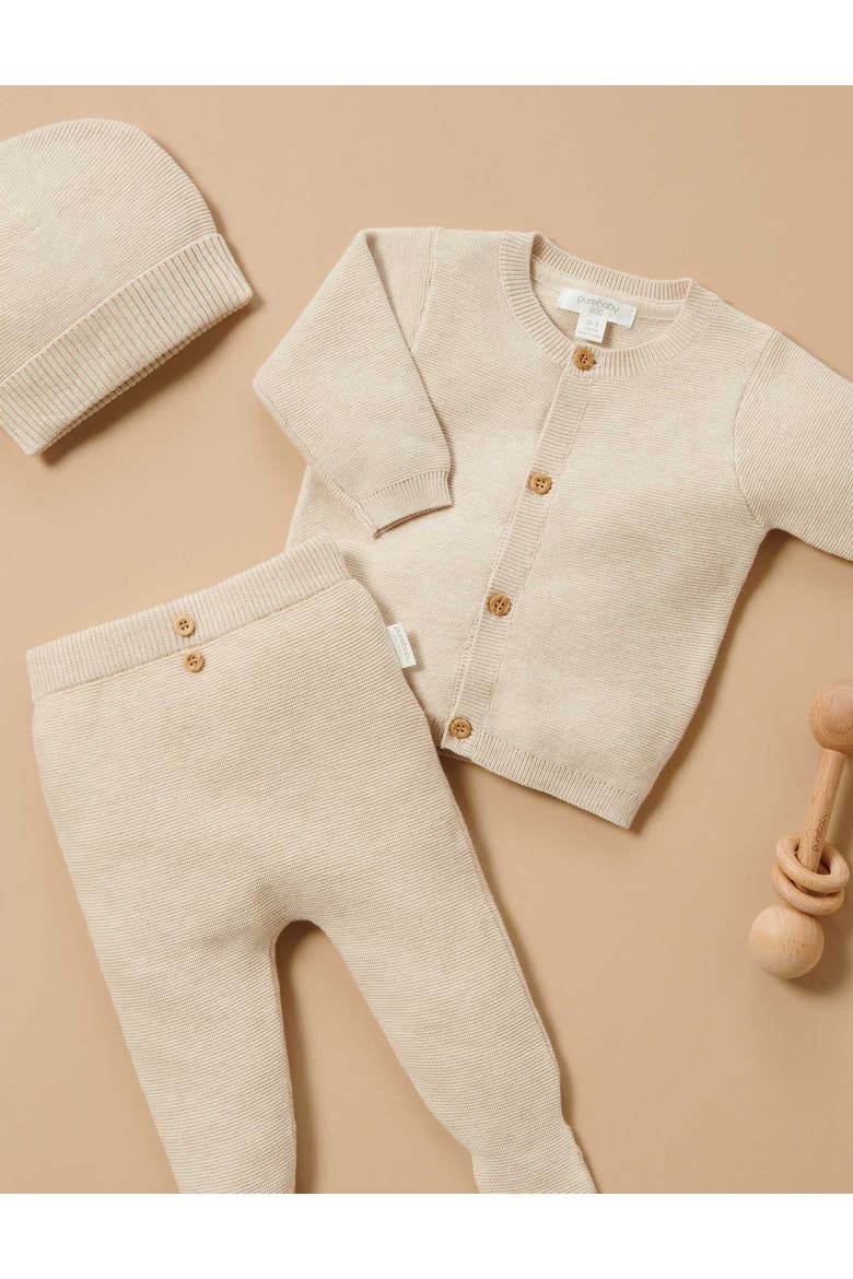 Textured Knit Legging, Alternate, color, Wheat melange