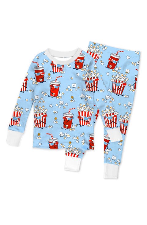 Kids' Zen Print Fitted Organic Cotton Two-Piece Pajamas