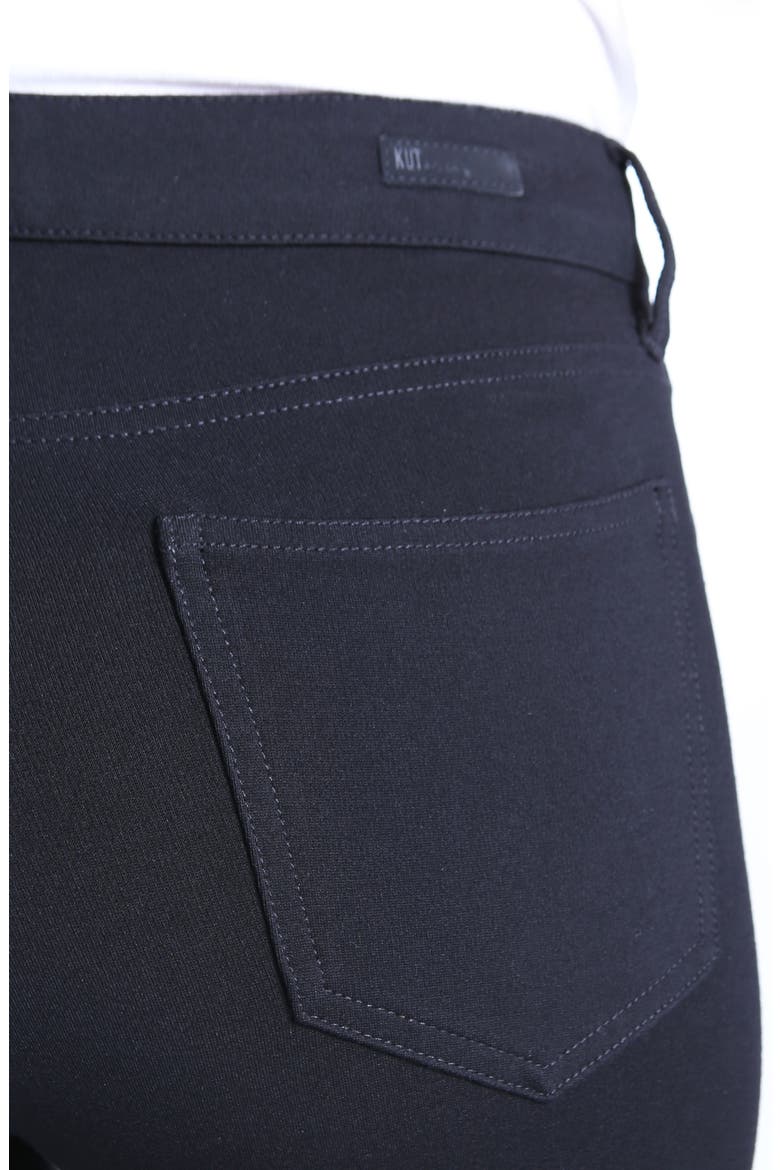 'Mia' Stretch Knit Five-Pocket Skinny Pants, Alternate, color, BLACK JM
