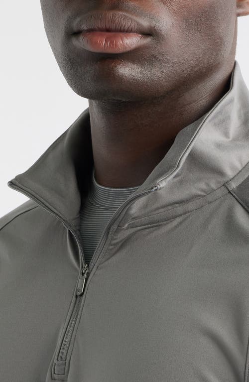 Zella Live In Performance Quarter Zip Pullover In Gray