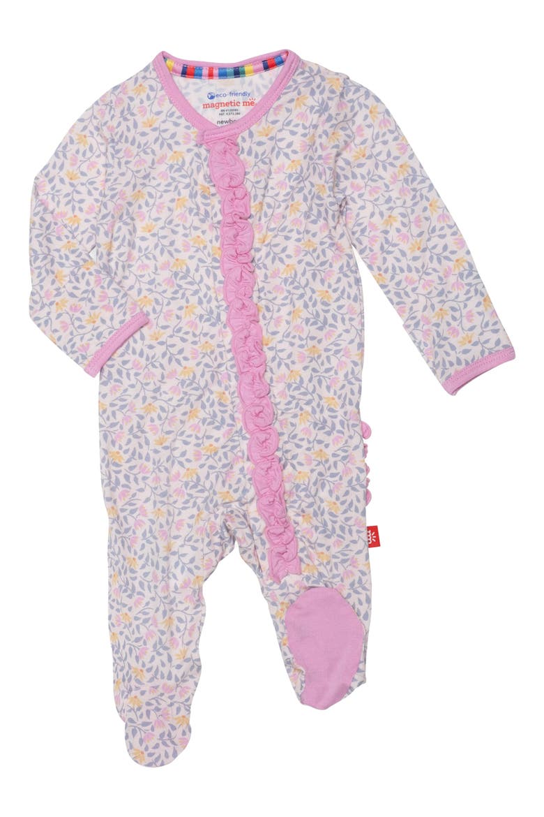 Amelia Ruffle Footie, Main, color, PURPLE