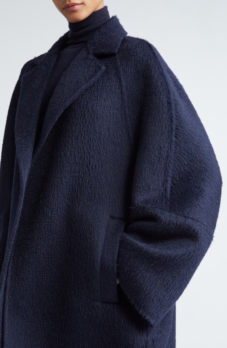 Max Mara Sequoia Oversize Alpaca Blend Coat, Alternate, color, Ultramarine