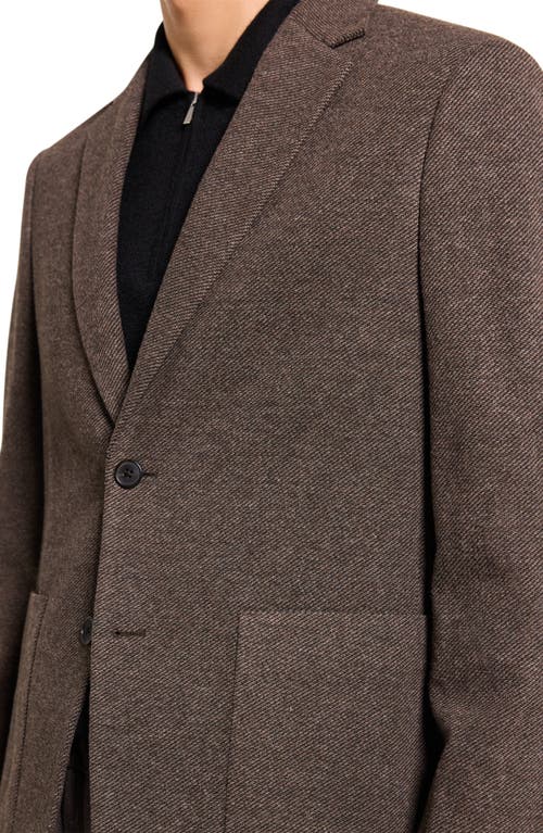 Theory Clinton Textured Knit Twill Sport Coat In Brown