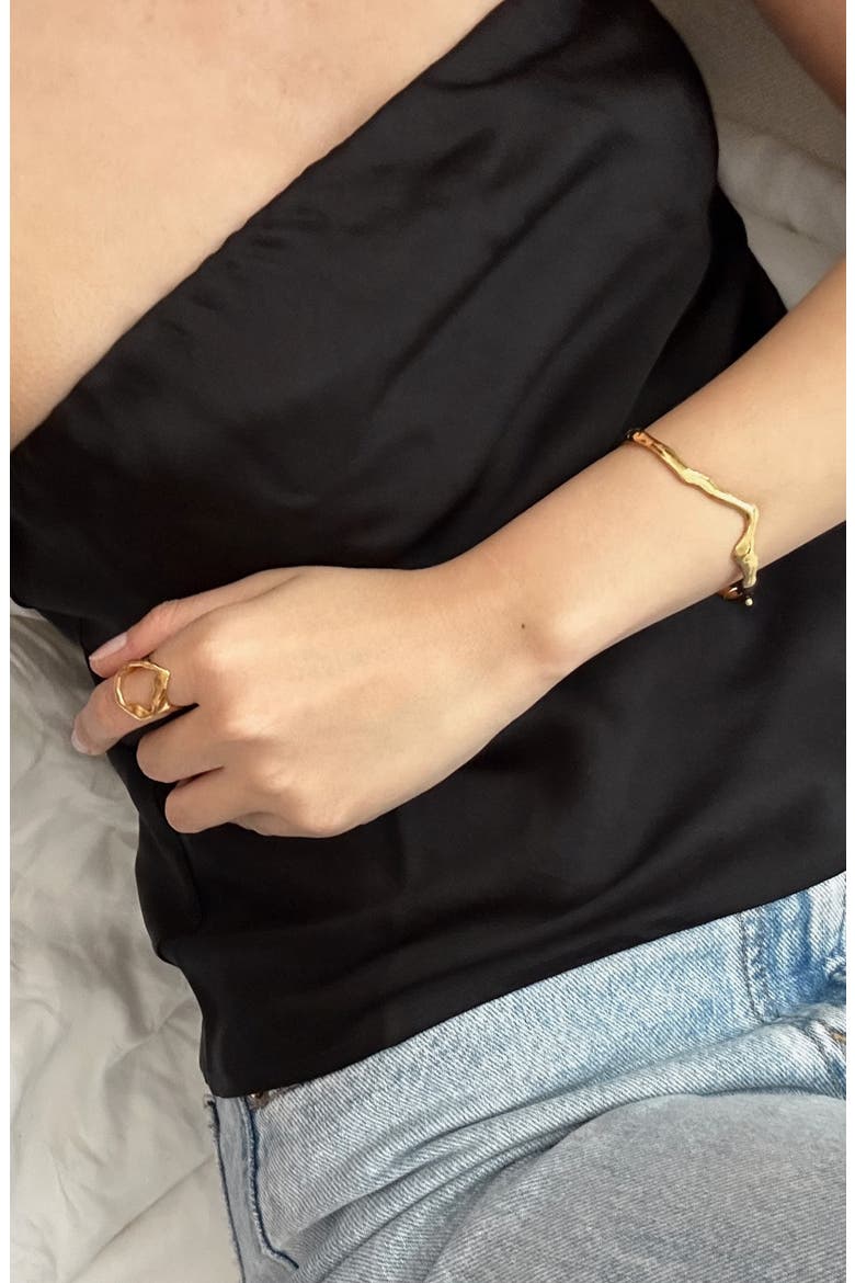 Wishbone Bangle Bracelet, Alternate, color, 18CT GOLD VERMEIL ON STERLING