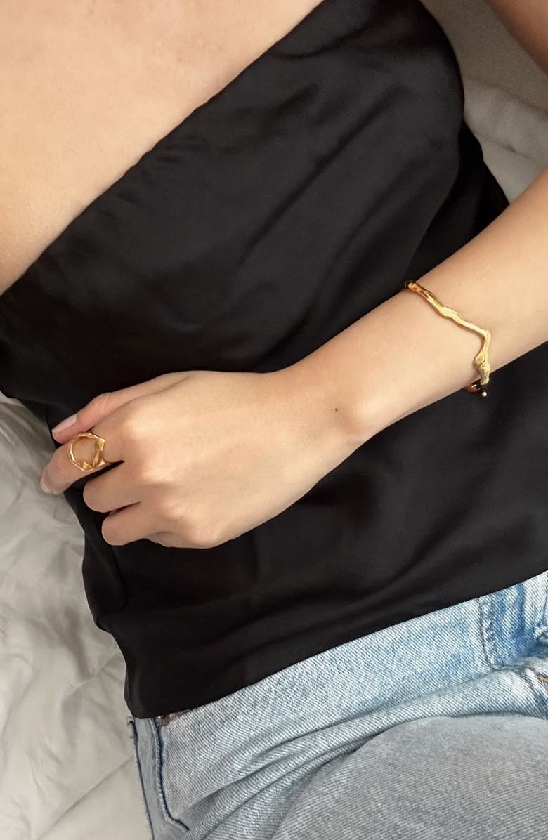 Monica Vinader Wishbone Bangle Bracelet, Alternate, color, 18Ct Gold Vermeil On Sterling