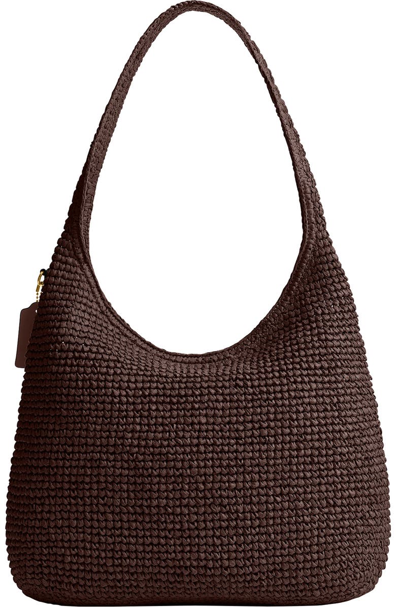 COACH Brooklyn 34 Refined Weave Shoulder Bag, Alternate, color, Maple