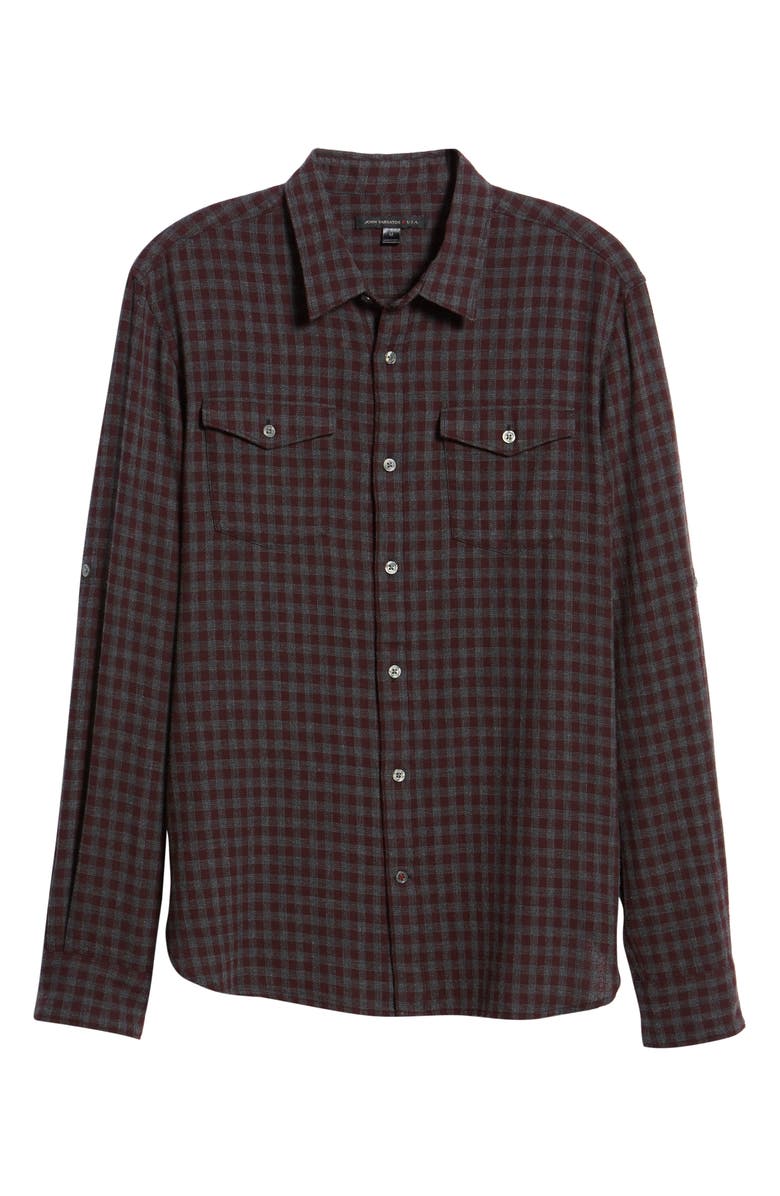 John Varvatos Star USA Check Flannel Shirt, Alternate, color,