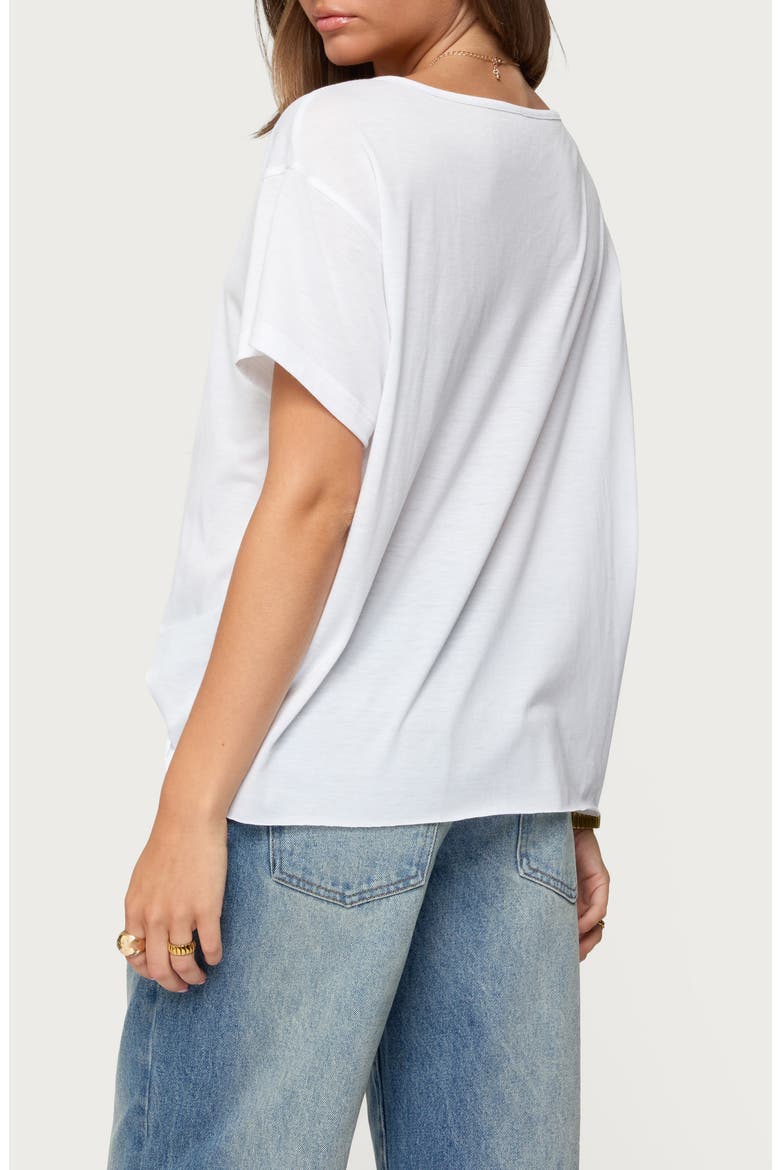 Sonora Oversize V-Neck T-Shirt, Alternate, color, WHITE