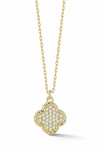 Pavé Clover Pendant Necklace
