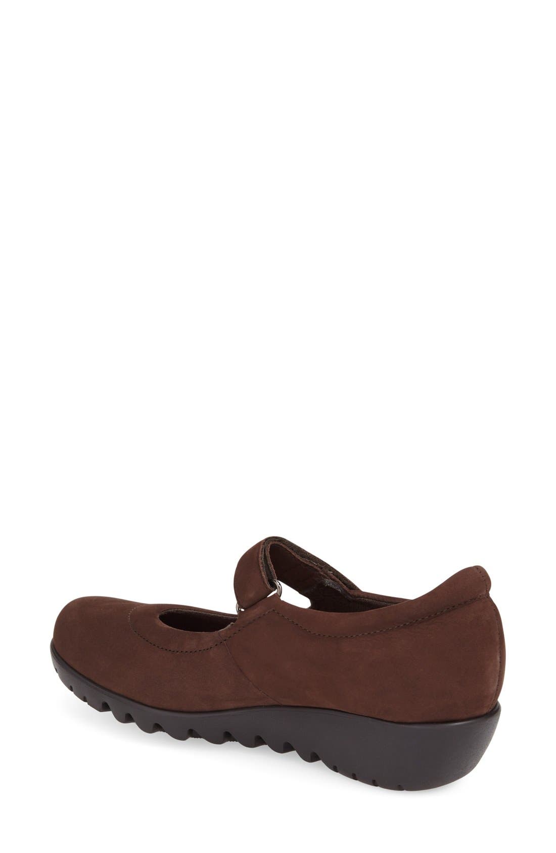 'Pia' Mary Jane, Alternate, color, BROWN NUBUCK LEATHER