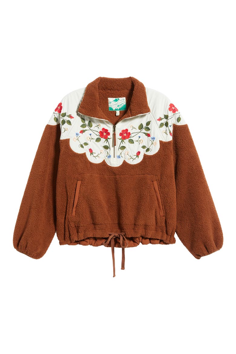 The Plush Wildflower Pullover, Alternate, color, CHESTNUT