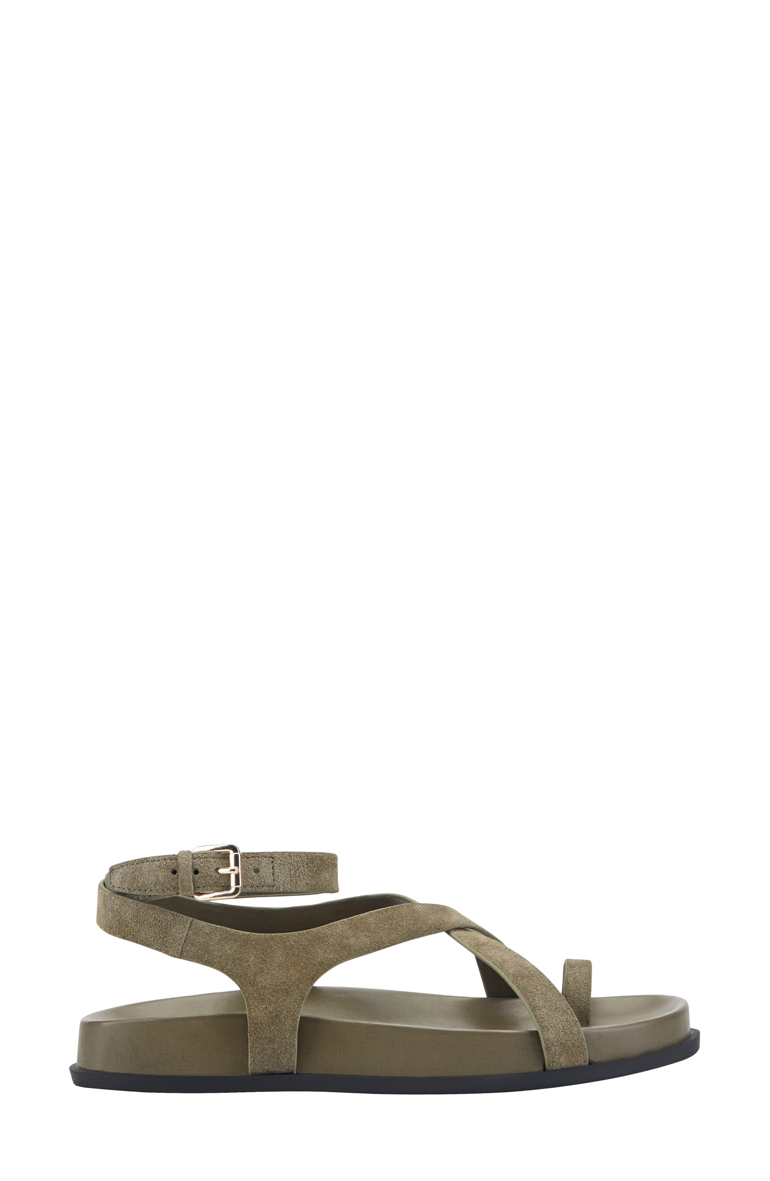 Bevy Ankle Strap Sandal, Alternate, color, DEEP GREEN